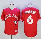 Toronto Blue Jays #6 Marcus Stroman Red New Cool Base 40TH Anniversary Stitched Baseball Jersey,baseball caps,new era cap wholesale,wholesale hats